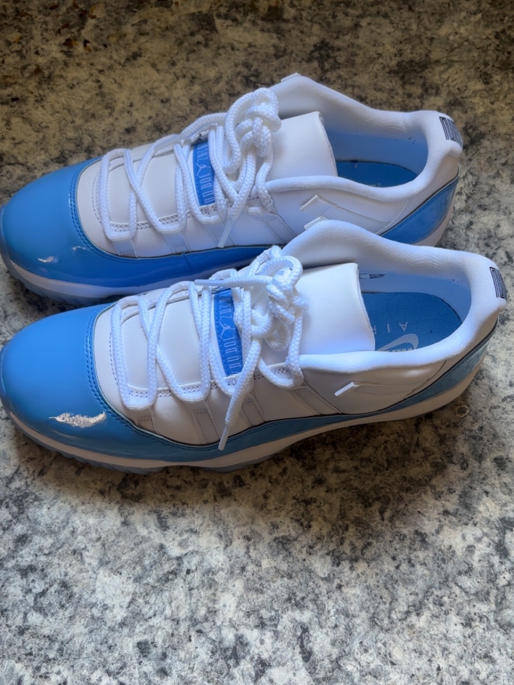 Jordan Low-Top Sneakers in White and Light Blue